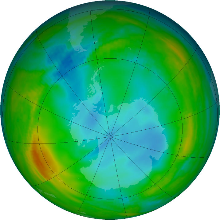 Antarctic ozone map for 08 June 1979